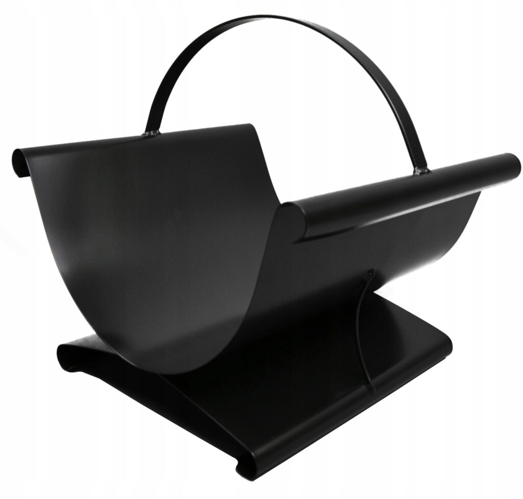 Kosz na drewno kominkowe metalowy stojak loft