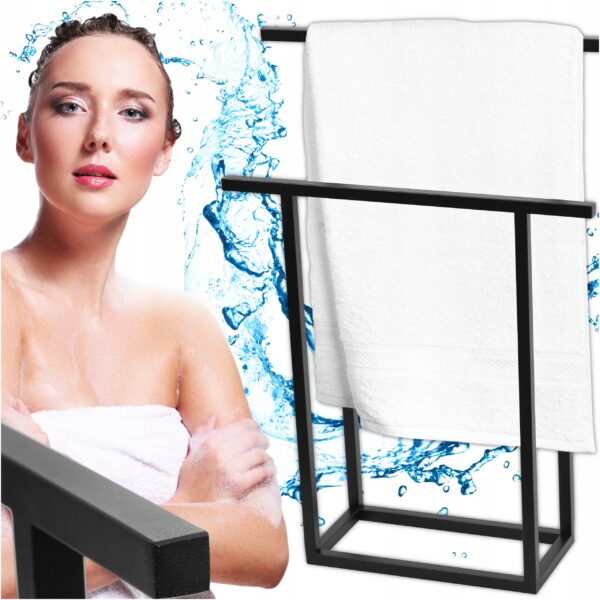 STOJAK WIESZAK STOJĄCY ŁAZIENKOWY NA RĘCZNIKI METALOWY T-STILO DUO W60