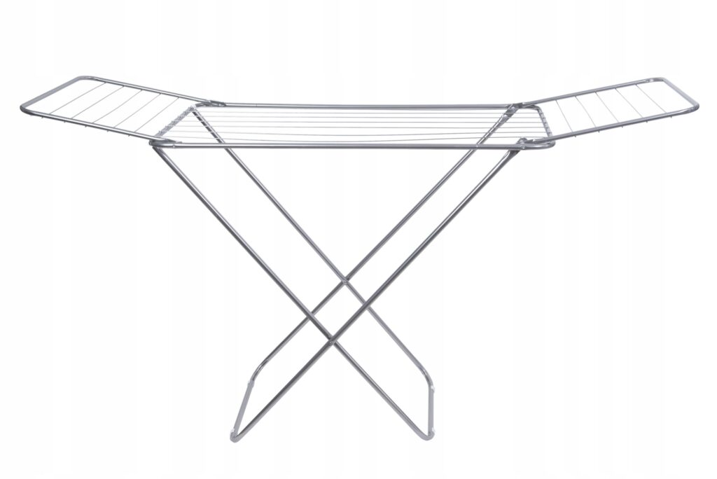 Suszarka na pranie stojąca do ubrań składana szara