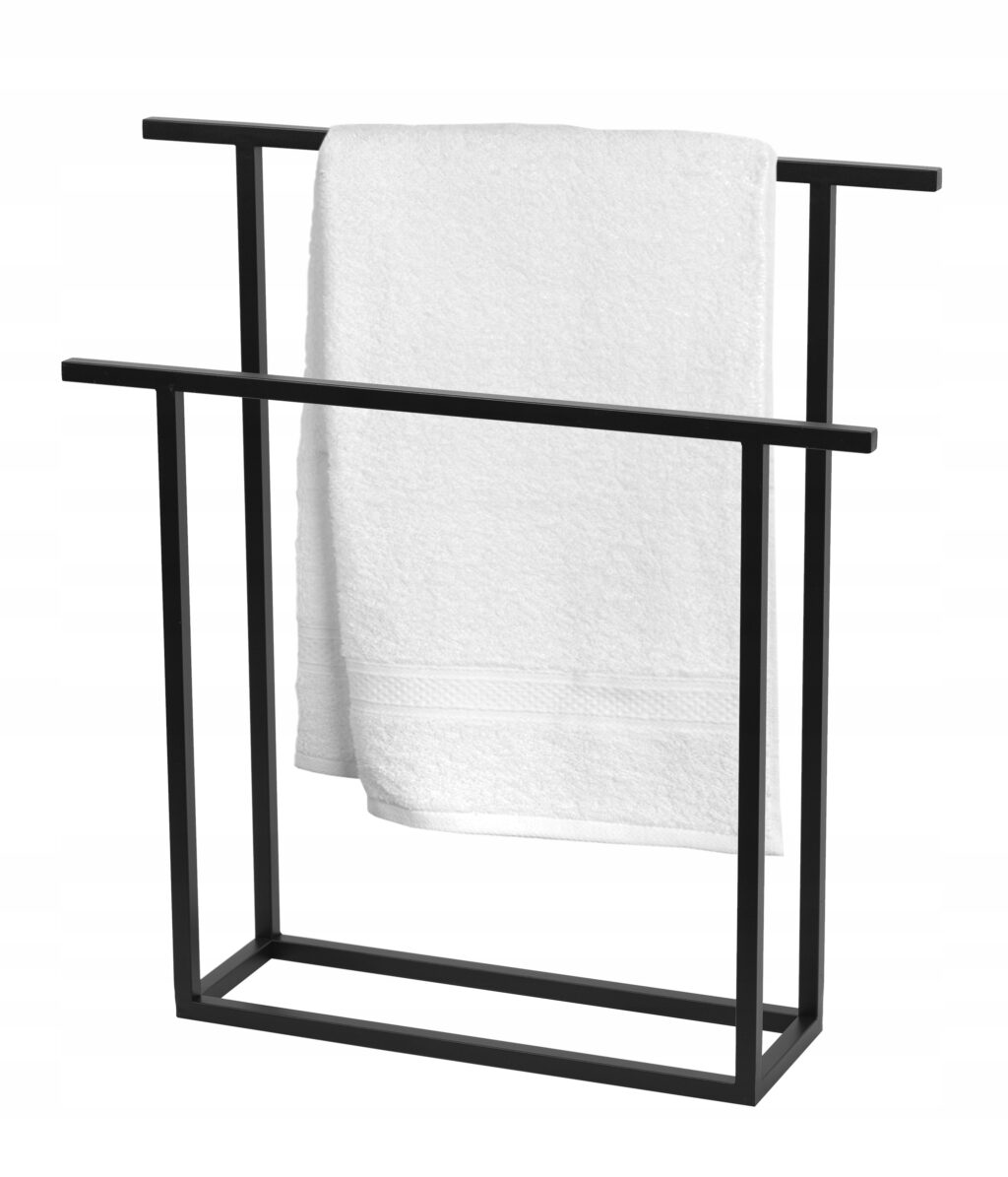STOJAK WIESZAK STOJĄCY ŁAZIENKOWY NA RĘCZNIKI METALOWY T-STILO DUO W80 - obrazek 2