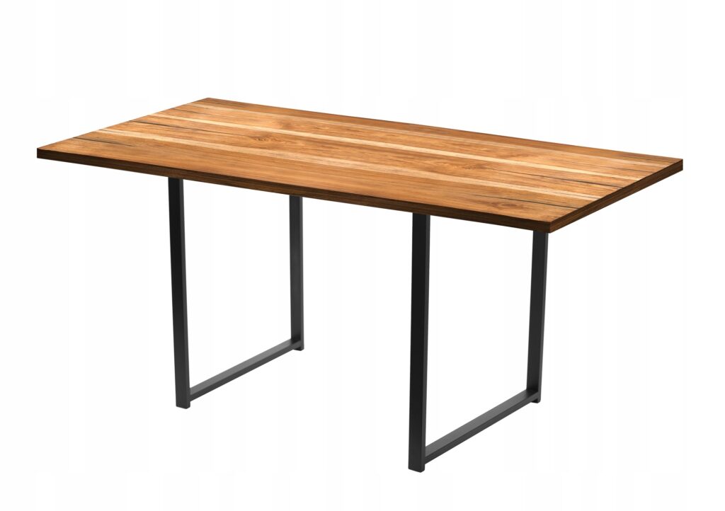 NOGI DO STOŁU BIURKA ŁAWY STOLIKA METALOWE100x40CM CZARNE LOFT 2SZT POLSKIE - obrazek 7