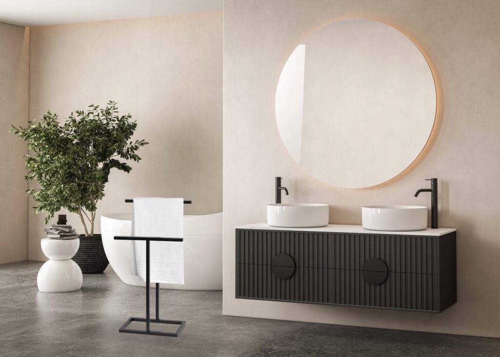 STOJAK WIESZAK STOJĄCY ŁAZIENKOWY NA RĘCZNIKI METALOWY T-STILO DUO W45 - obrazek 5