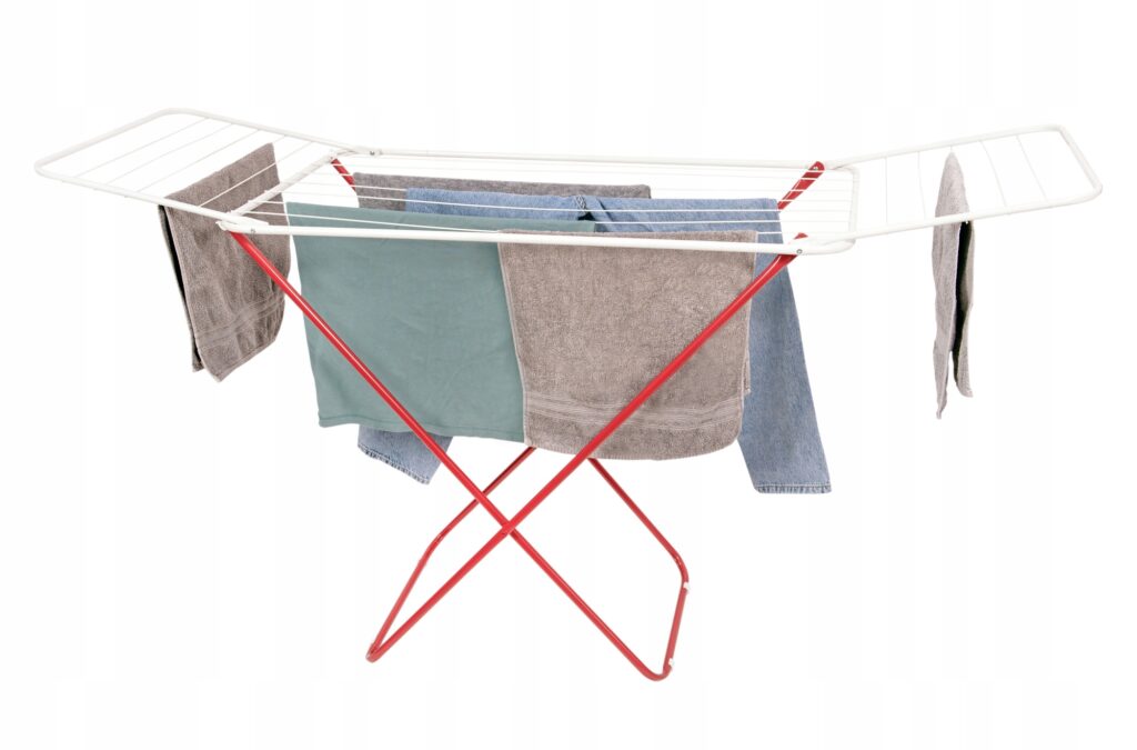 SUSZARKA NA PRANIE STOJĄCA DO UBRAŃ SKŁADANA WIESZAK STOJAK WZMOCNIONA